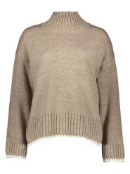 More & More Sweter w kolorze beżowym rozmiar: 36. Brązowe swetry More & More, bez wzorów, bez ramiączek. Za 156.98 zł.