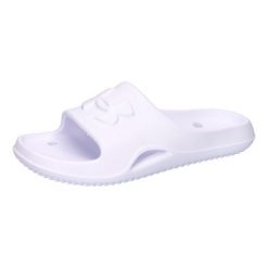 Klapki Sportowe Unisex Under Armour W Locker V Sl Us. Białe klapki Under Armour, bez wzorów, z materiału, sportowe, bez obcasa, bez zapięcia. Za 124.50 zł.