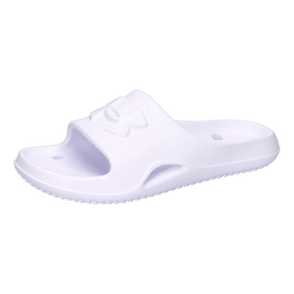 Klapki Sportowe Unisex Under Armour W Locker V Sl Us. Białe klapki Under Armour, bez wzorów, z materiału, sportowe, bez obcasa, bez zapięcia. Za 124.50 zł.