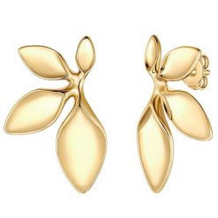 Yokoamii Kolczyki platki z pozlacanego mosiadzu 1 ct Damski. Żółte kolczyki Yokoamii, pozłacane. Za 159.99 zł.