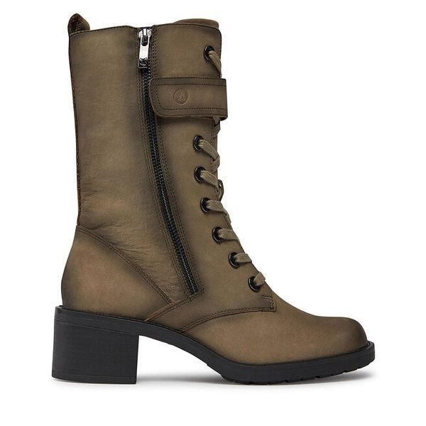 Botki Caprice. Zielone botki Caprice, bez wzorów, bez obcasa, na słupku, bez zapięcia. Za 539.99 zł.