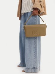 GINO ROSSI Torebka EO-LDA8553 Khaki. Brązowe torebki klasyczne Gino Rossi, bez wzorów, z materiału, bez dodatków. Za 279.99 zł.