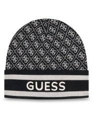 Guess Czapka W4BZ21 Z3JD2 Czarny. Czarne czapki zimowe Guess, z aplikacjami, z poliesteru. Za 174.99 zł.