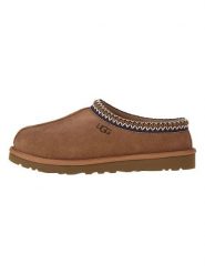 UGG Skórzane kapcie "Tasman" w kolorze jasnobrązowym rozmiar: 40. Brązowe kapcie UGG, bez wzorów, ze skóry. Za 494.27 zł.