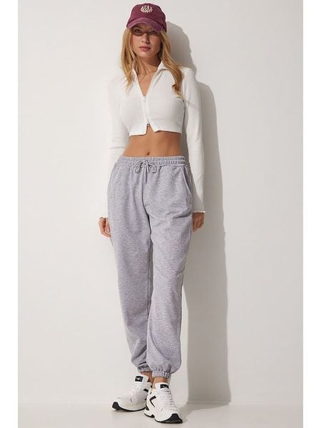 Happiness Istanbul Spodnie dresowe w kolorze jasnoszarym rozmiar: 40. Szare spodnie dresowe Happiness Istanbul, bez wzorów, z dresówki. Za 56.99 zł.