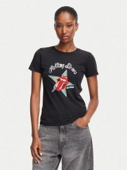 Guess Jeans T-Shirt W6BI16 K5697 Czarny Regular Fit. Czarne t-shirty Guess Jeans, xl, z aplikacjami, z bawełny, bez kołnierzyka, bez ramiączek. Za 219.99 zł.