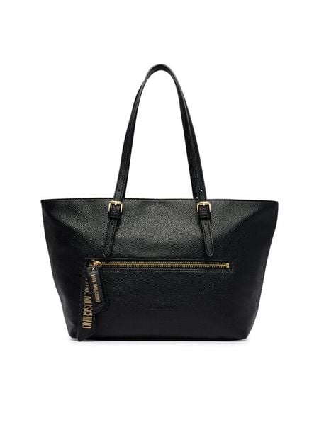 LOVE MOSCHINO Torebka JC4228PP0PKG0000 Czarny. Czarne shopper bag Love Moschino, bez wzorów, ze skóry, bez dodatków. Za 952.99 zł.
