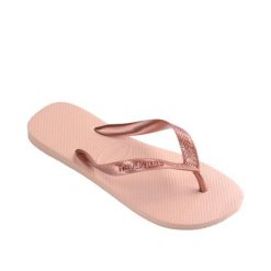Klapki Havaianas Model 4137428 Kolor Nago. Czerwone klapki Havaianas, bez wzorów, z gumy, bez obcasa, bez zapięcia. Za 106.35 zł.
