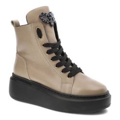 Beżowe Sneakersy Karino Damskie Buty Jesienne. Brązowe botki Karino, na jesień, bez wzorów, ze skóry, biznesowe, bez obcasa, bez zapięcia. Za 449.00 zł.