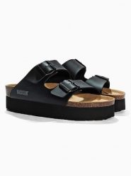 BACKSUN Klapki "Maldives" w kolorze czarnym rozmiar: 38. Czarne klapki Backsun, bez wzorów, klasyczne, z otwartym noskiem, bez obcasa, na platformie, bez zapięcia. Za 169.95 zł.