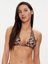 Guess Góra od bikini E4GJ21 MC04R Brązowy. Brązowe bikini Guess, z aplikacjami, z syntetyku. Za 199.99 zł.