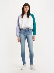 Levi's Dżinsy - Super Skinny fit - w kolorze niebieskim rozmiar: W30/L32. Niebieskie jeansy Levi's, l, z aplikacjami, klasyczne, z podwyższonym stanem. Za 158.10 zł.