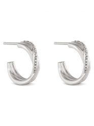 Calvin Klein Kolczyki 35000578 Srebrny. Szare kolczyki Calvin Klein, metalowe. Za 339.99 zł.