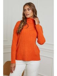 Soft Cashmere Golf w kolorze pomarańczowym rozmiar: 38/40. Pomarańczowe swetry Soft Cashmere, bez wzorów, z kaszmiru, klasyczne, bez ramiączek. Za 137.55 zł.