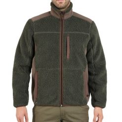 Polar outdoor barankowy 500. Brązowe bluzy z polaru SOLOGNAC, l, bez wzorów, z materiału, outdoorowe. W wyprzedaży za 199.99 zł.