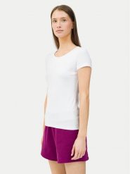 4F T-Shirt 4FWSS24TTSHF1161 Biały Slim Fit. Białe t-shirty 4f, m, bez wzorów, z bawełny, bez kołnierzyka, bez ramiączek. Za 39.99 zł.