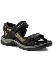 ECCO Sandały Offroad 06956350034 Czarny. Czarne sandały ECCO, bez wzorów, z nubiku, bez obcasa, bez zapięcia. Za 579.99 zł.