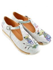 Goby Skórzane baleriny w kolorze szaro-białym rozmiar: 40. Białe baleriny Goby, bez wzorów, bez obcasa, bez zapięcia. Za 217.99 zł.