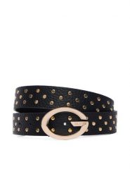Guess Pasek Damski BW9502 P6430 Czarny. Czarne paski Guess, z aplikacjami, ze skóry. Za 284.99 zł.