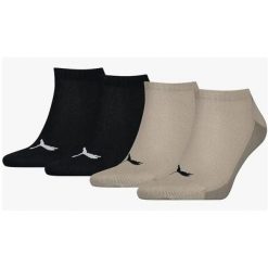 Skarpetki Puma Men Back Logo Sneaker 4-pak Beżowy Combo Mix 39-42. Brązowe skarpetki Puma, bez wzorów, z bawełny. Za 56.36 zł.
