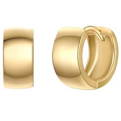 Yokoamii Kolczyki z Stop metali w Żółte złoto Kolczyki koła 1 ct Damski. Żółte kolczyki Yokoamii, pozłacane. Za 69.99 zł.