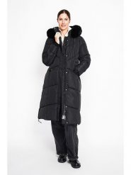 ASSUILI Płaszcz pikowany w kolorze czarnym rozmiar: 42. Czarne płaszcze Assuili, bez wzorów, klasyczne, bez kaptura. Za 369.99 zł.