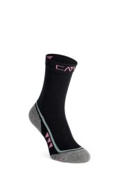 Skarpety damskie CMP Trekking Sock SuperSoft 50 Mid. Czarne skarpetki CMP, bez wzorów, z bawełny. Za 43.99 zł.