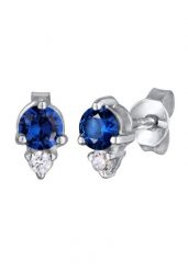 Elli Elli kolczyki damskie Syntetyczny Szafir i Cyrkonia z brylantowym szlifem niebieskim 925 Sterling Silver wieczorowe Kolczyki 1 ct Damski. Niebieskie kolczyki Elli, z cyrkonią, srebrne. Za 208.99 zł.