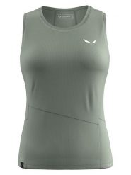 Salewa Top funkcyjny "Puez Sporty Dry" w kolorze zielonym rozmiar: 38. Zielone topy Salewa, bez wzorów, z materiału, sportowe, bez kołnierzyka, bez ramiączek. Za 87.81 zł.
