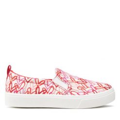 Tenisówki Skechers. Czerwone trampki Skechers, bez wzorów, bez zapięcia. Za 209.99 zł.