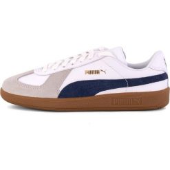 Buty sportowe Puma Army Trainer. Białe buty treningowe Puma, bez wzorów, z materiału, bez zapięcia, trekkingowe. Za 390.00 zł.
