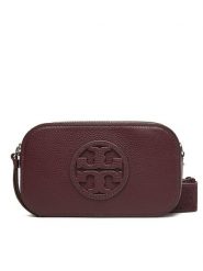 Tory Burch Torebka Mini Miller 171956 Bordowy. Czerwone listonoszki Tory Burch, bez wzorów, ze skóry, bez dodatków. Za 1,479.00 zł.