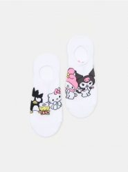 Skarpety stopki 2 pack - biały. Białe skarpetki Sinsay, bez wzorów. Za 12.99 zł.
