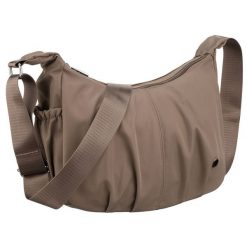 Ciemnobeżowa torebka damska z poliestru zamykana suwakiem Peterson PTN CTY-27. Brązowe torebki klasyczne Peterson, bez wzorów, bez dodatków. Za 79.99 zł.