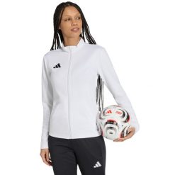 Bluza damska adidas Entrada 26 Track. Białe bluzy adidas, bez wzorów, z poliesteru, bez kaptura, na fitness i siłownię, climacool (adidas). Za 121.99 zł.