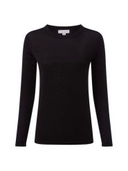 Brookshire Sweter z dzianiny merino Kobiety Wełna czarny, XXL. Czarne swetry brookshire, xxl, bez wzorów, z dzianiny, klasyczne, bez ramiączek. Za 249.95 zł.
