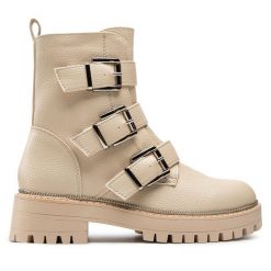 Trapery DeeZee. Brązowe traperki DeeZee, bez wzorów, bez obcasa, bez zapięcia. Za 229.99 zł.
