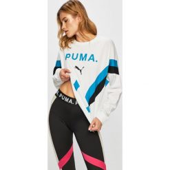 Puma - Bluza. Białe bluzy Puma, m, bez wzorów, z bawełny, bez kaptura. W wyprzedaży za 179.90 zł.
