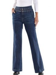 Heine Dżinsy - Comfort fit - w kolorze niebieskim rozmiar: 38. Niebieskie jeansy Heine, bez wzorów, z tkaniny, z podwyższonym stanem. Za 94.95 zł.