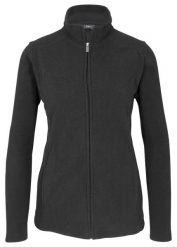 Bluza rozpinana z polaru ze stójką. Czarne bluzy bez kaptura bonprix, bez wzorów, z polaru, bez kaptura. Za 99.99 zł.