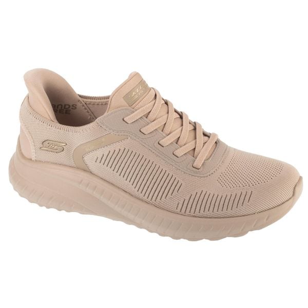 Buty sportowe Sneakersy damskie, Slip-Ins: BOBS Sport Squad Chaos - Current Muse. Brązowe buty sportowe lifestyle Skechers, bez wzorów, sportowe, bez zapięcia. Za 359.99 zł.