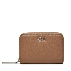 Portfel Calvin Klein. Brązowe portfele Calvin Klein, bez wzorów. Za 159.99 zł.