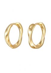 Elli Damskie kreole Twisted Look Gold Kolczyki 1 ct. Żółte kolczyki Elli, z mosiądzu. Za 183.99 zł.