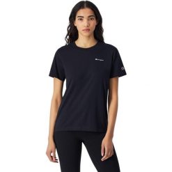 Koszulka damska Champion SS Tee 117535. Czarne t-shirty sportowe Champion, bez wzorów, bez ramiączek. Za 135.82 zł.