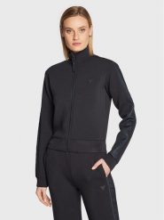 Guess Bluza New Allie Scuba V2YQ17 K7UW2 Czarny Regular Fit. Czarne bluzy Guess, l, z aplikacjami, z wiskozy, bez kaptura. Za 219.99 zł.