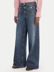 Tommy Hilfiger Jeansy WW0WW49387 Niebieski Wide Leg. Niebieskie jeansy Tommy Hilfiger, bez wzorów, z bawełny. Za 649.99 zł.