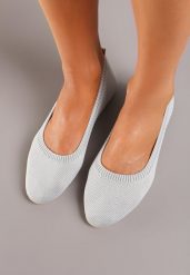Szare Balerinki z Elastyczną Cholewką Lililena. Szare baleriny Born2be, bez wzorów, eleganckie, bez obcasa, bez zapięcia. W wyprzedaży za 37.49 zł.