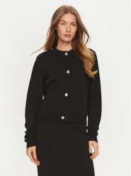 ViCOLO Kardigan 77100S Czarny Regular Fit. Czarne swetry ViCOLO, s, bez wzorów, z wiskozy, bez ramiączek. Za 259.99 zł.
