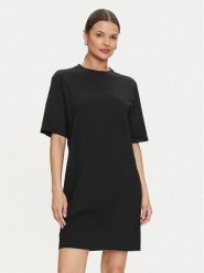 Armani Exchange Sukienka codzienna 6DYA74 YJDGZ 1200 Czarny Regular Fit. Czarne sukienki Armani Exchange, na co dzień, xs, bez wzorów, z bawełny, bez kołnierzyka, bez ramiączek, proste. Za 179.99 zł.