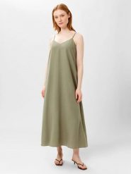 Les Lunes Sukienka "Piiper" w kolorze khaki rozmiar: XS. Brązowe sukienki Les Lunes, xs, bez wzorów, bez kołnierzyka, bez ramiączek, maxi. Za 252.99 zł.